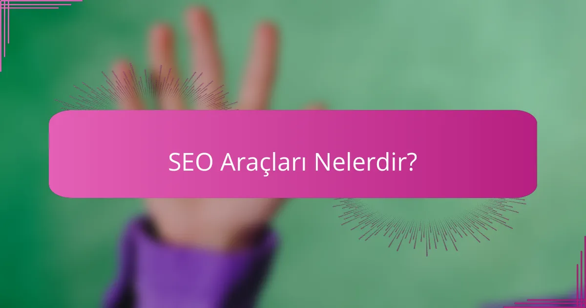 SEO Araçları Nelerdir?